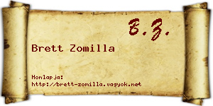 Brett Zomilla névjegykártya